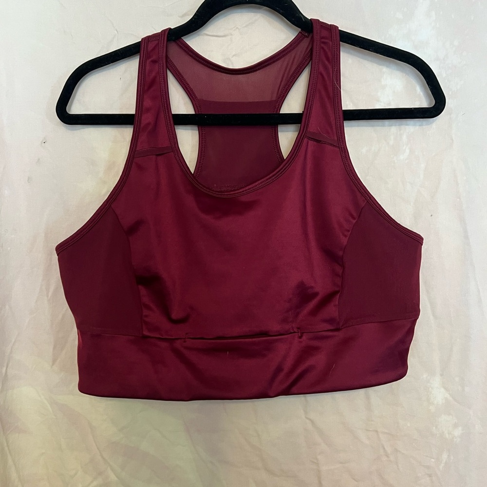 Women's Burgundy Sports Bra